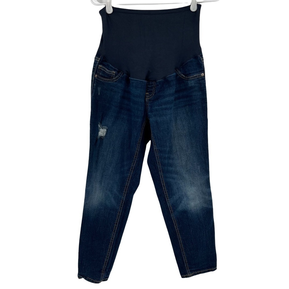Old Navy Full Panel Boyfriend Skinny Distressed Jeans Size 6 Maternity Women’s
